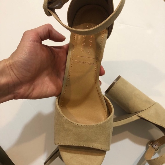 Elegant Tan Block Heel Sandals